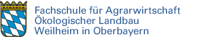 Schriftzug der Fachschule für ökologischen Landbau Weilheim mit Link zur Startseite
